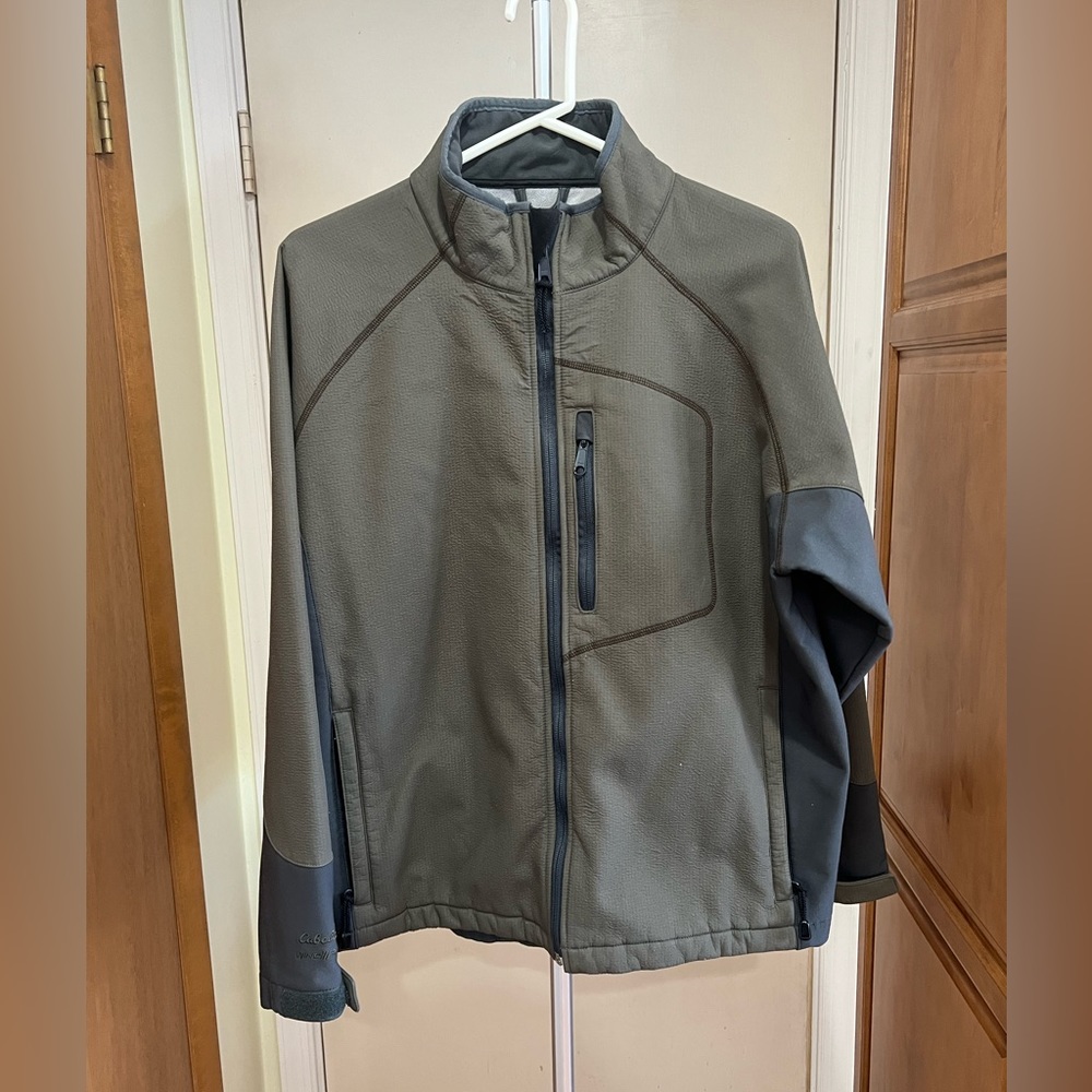 Cabelas Windshear Green Gray Mens Winter Jacket Coat Size Large